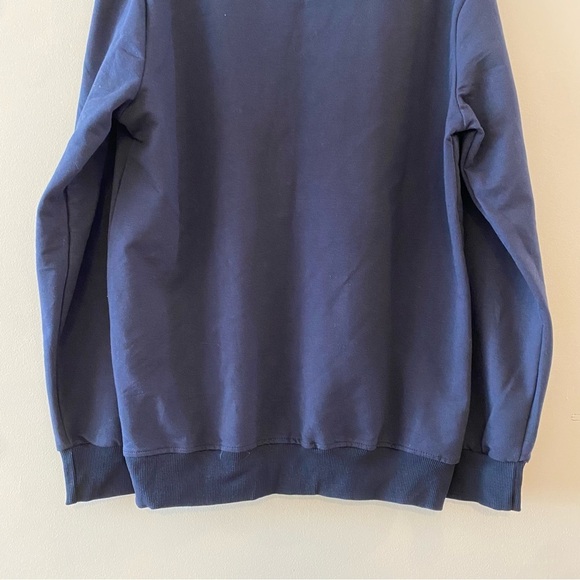 Vintage Burberry Blue Spellout Pullover Sweater Sweatshirt Top Men’s Size Large - Picture 6 of 11